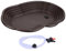 ＡＷＨＡＯ Plato de baño para Reptiles, Plato de alimentación para Piscina con rampa, Plato de Agua para Tortugas, Suministros para Mascotas, baño semiacuático, Drenaje de Manguera