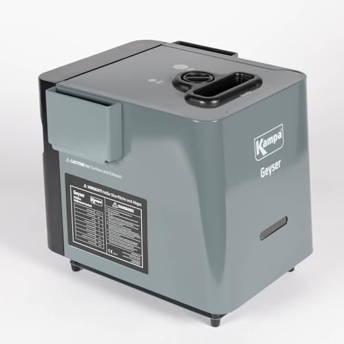 KAMPA - Geysir - Wasser erhitzen - Für Camping, Offroading Order mobiles Catering - 30°C bis 55˚C - 2,5 l Wasser pro Minute - Reise Gadgets - Heißes Wasser aus einem Wasserhahn oder Duschkopf