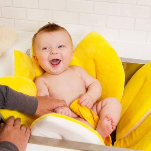 Almohadilla de baño para bebé recién nacido, bañera plegable con flores para fregadero de bebé, baño para jugar al bebé, tapete de cojín de girasol (tipo 9)