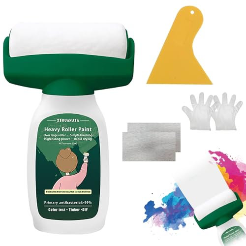 Brosse Roulante de Réparation Murale,500g Retouche Peinture Blanc Mur,Petite Brosse de Réparation Murale à Rouleau,Brosse Roulante de Réparation Murale pour Retirez Les Graffitis Muraux, Taches