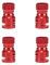 PLOQAZEH RC Autoteile Für Lexan 1/5 1/10 RC Auto Magnetische Körper Post Löcher Marker Kit Polycarbonat Körper Shell Bohren Loch Cut Trim Werkzeuge(Red)