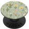 Meadow-Inspired Rustic Boho Nature Art Tee Co. Wildflower Pattern Sage Green Background Floral Boho PopSocket Adhesive PopGrip for Smooth, Hard, Plastic Case Smartphones