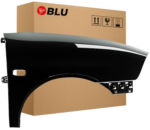 BLU Kotflügel Passend für Seat Ibiza Cordoba (6L - III 3. Generation) LC9Z Rechts Schwarz | 2002-2008 | Vorderseite Vorne | Lackiert | Einbaufertig