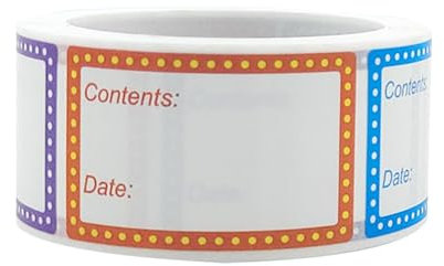 500 Pcs Food Label Stickers,Removable Food Storage Label,Self-Adhesive Freezer Labels with Date Annotation, for Jars, Freezer Containers, Storage Boxes, Home or Restaurant Foods Container