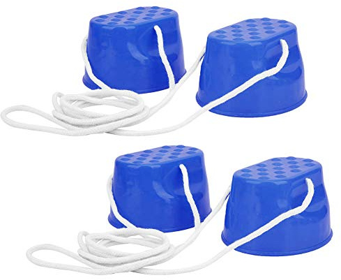 RiToEasysports 2 Paar Gehen Stelzen mit Berührender Massage und Nicht Rutsches Design Leicht und Leicht zu Tragen für 2 Jahre Alt und Höher in Rot und Blau (Blue)