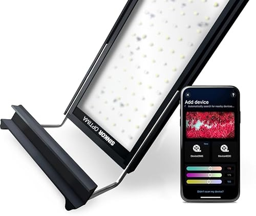 Sinkor OPTIMA LED Aquariumbeleuchtung mit Controller, Hochleistungs Aquarium LED Lampe für Pflanzen, Hohe PAR & Lichtstärke, Dimmbar, Energieeffizient (30 cm / 30 W)
