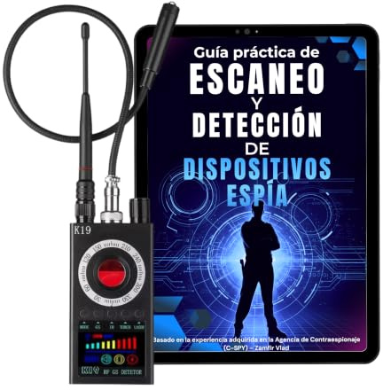 Rilevatore Anti-Spia K19+ 2026, 7 in 1, Telecamera, Cimice, GPS + eBook | Rileva telecamere nascoste, microspie GSM, tracker Bluetooth e GPS in secondi. Include un eBook esclusivo di un esperto