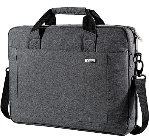 Voova Laptop Bag Case 14 15 15.6 Inch, Computer Sleeve Messenger Bag with Shoulder Strap Expandable Waterproof Business Briefcase for Men Women to Work Travel School, Fit 14-16 Inch Laptop-Grey