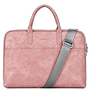 Zomiee 13-15.6 Pollici Laptop Sleeve Custodia Borsa ventiquattrore Impermeabile con Cerniera e Tracolla Regolabile per Apple MacBook, MacBook PRO, MacBook Air, Notebook e Tablet (15.6 Inch, Rosa)