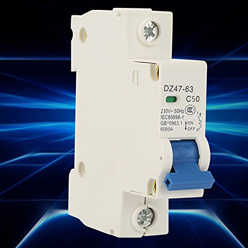 Interruttore automatico miniatura 1 Pole 230V AC DZ47-63 Interruttore automatico interruttore magnetotermico Capacità di rottura 6KA (50A)