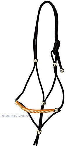 WI-Western Imports Knotenhalfter Rawhide Black - Trainingshalfter