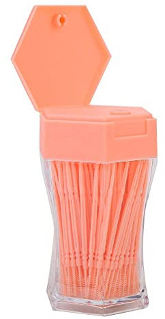 Palente de dientes de doble cabeza de 200 piezas, Palente de plástico de color Retiros de toño Tartar Palgina de dientes con dispensador de palillo de dientes para un restaurante en casa Hotel