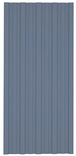 vidaXL 36x Panel para Tejado Plancha Lámina de Techo para Garaje Caseta Placa Cobertizos Establos Casas Móviles Acero Galvanizado Gris 100x45 cm
