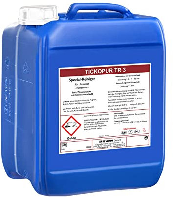 Tickopur TR 3 (10 liter), Ultraschallflüssigkeit für Vergaser und vieles mehr! | Reinigungskonzentrat mit Dosierung von 5 Prozent, Ultraschall Reinigungsmittel für Aluminium