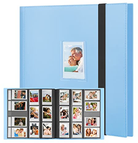 Fotoalbum mit 560 Taschen für Fujifilm Instax Mini-Kamera, Polaroid Snap PIC-300 Z2300 Sofortbildkamera, 2 x 3 Fotoalbum für Fujifilm Instax Mini 11 9 Evo 90 70 40 38 7 l iPlay Sofortbildkamera (blau)