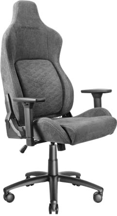 Mars Gaming MGC-Ultra, Silla Gaming Ergonómica, Respaldo Ergofit, Reposabrazos 3D, Soporte Lumbar + Cojín Cervical, Ruedas XL, Tejido Transpirable, Gris