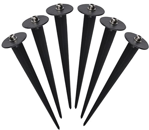 MOROBOR Lichtpfähle, 6 Stück Aluminium-Erdspieß, Ersatzpfähle, Solar-Lichtpfähle für Gehweg, Terrasse, Weg, Rasen, Garten, Hof, Weihnachten, Festival-Lichter
