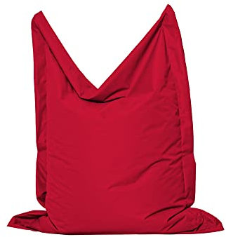 MB MILLINDABAG Rechteckig Sitzsack für Kinder Jugendliche und Erwachsene Beanbag Sitzen & Liegen Indoor & Outdoor Gaminggeignet & bereits gefüllt Sitzkissen (Rot, M - 100 X 145 cm)