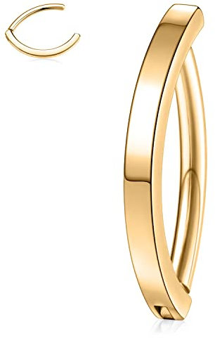 Chirurgenstahl Bauchnabelpiercing Schmuck Bauchnabel Clicker Ring 14G Bauchnabel Clicker Bauchnabel Ring Gold Bauch Barbell Piercing Niet Reverse Curved Nabel Barbell Reverse Nabelringe 12mm