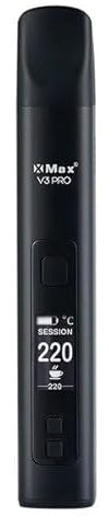 XMax V3 Pro - Advanced Portable Vaporizer with OLED Display, Adjustable Temperature, Removable battery and Fast Heating. Dry herb, concentrate, oil compatible. Isolated Air Path, USB C, 2600mAh