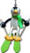 Schwingfigur Pinguin mit Ski, ca. 11cm, Holz