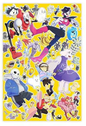 AAVEDA Game Undertale Leinwand-Poster, Schlafzimmer-Dekor, Sportlandschaft, Büro, Raumdekoration, Geschenk, ungerahmt, 40 x 60 cm