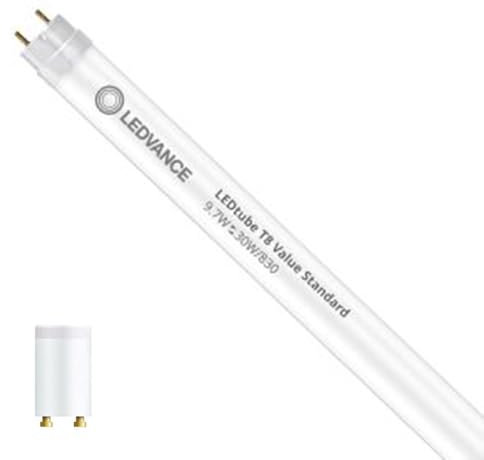 LEDVANCE LED Röhre T8 Superior (EM/Mains) High Output 9.7W 1530lm - 830 Warmweiß | 90cm - Ersatz Für 30W