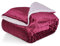 Cozyor Wohndecke Kuscheldecke XL warm Sherpa, Dicke Sofadecke, hochwertige Tagesdecke, 150x200 cm Plüschdecke Bordeaux rot Berry, Wohnzimmerdecke Sherpadecke