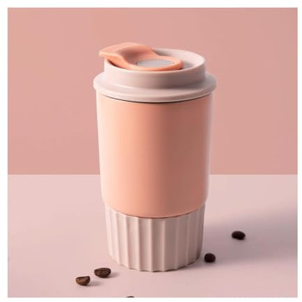 PEKJI Tasse à café de Voyage de Voiture de gobelet isolé sous Vide d'acier Inoxydable avec Le Couvercle Tasses à Boire de Bureau Tasse de Boisson de Mode 360ml