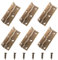 Tycoonest 6Pcs Brass Door Hinges 1.5 Inch with Screws, Decorative Antique Bronze Vintage Folding Butt Hinges for Doors Windows Cabinets Wooden Boxes