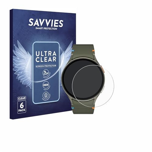 Savvies 6 Pack Screen Protector compatible with Samsung Galaxy Watch 7 (44 mm) Protection Film Clear