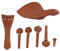 Saitenhalter und Heringe aus Holz, für Violine, Saitenhalter und Heringe, 7 Stück, für Violine, einfache Handhabung