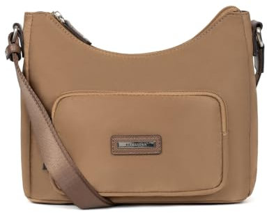 Hexagona - Sac porté travers - Compatible téléphone portable - Pour Femme - Collection Axelle - Gold Matière déperlante