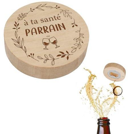 Cadeau Fete Des Peres,Cadeau Parrain,Parrain Cadeau Original,Cadeau pour Parrain,Cadeau Parrain Marraine Bapteme,Cadeau pour son Parrain,Idee Cadeau Parrain,Ouvre Bouteille,Cadeau Parrain Noel,