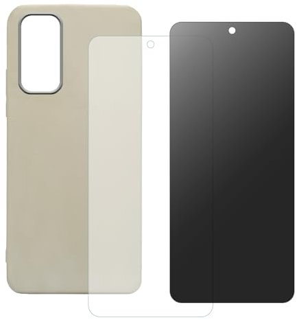 shamdspopu Protector de pantalla HD y protección de privacidad para Xiaomi Redmi Note 12S, Redmi Note 11, Redmi Note 11S con funda, cristal templado (blanco)