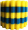 CPF-10000 Teichfilter Schwämme – Biologische Filterschaum Pads für CPF Druckteichfilter, Effiziente Teichfilter Medien, Dual-Dichte Schwamm Ersatz (3 x Gelbe Fein- & 2 x Blaue Grob-Schwämme, Ø 26 cm)