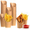 PIQIUQIU 50 Stück Kraftpapierbecher Snackbecher (350 ml) - für Bubble Waffeln, Pommes Frites, Popcorn, Eiscreme Obstspieße,Pommestüten, Snacktüten für Partys