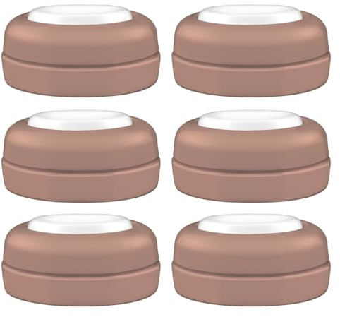 Maymom Screw Lids Aka Travel Caps with Rewritable Sealing Disc Compatible with Avent, Maymom Wide Mouth Bottles; Cap Replace Avent Natural Bottle Sealing Ring and Sealing Disc, 6pcs. (Brown)