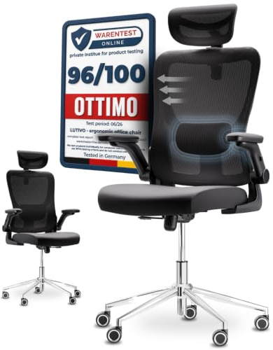 LUTIVO Bravo Bürostuhl Ergonomisch Schreibtischstuhl
