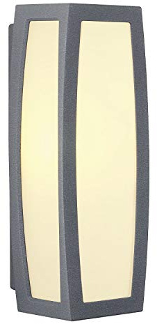 SLV Surface-Mounted Wall and Ceiling Light Meridian Box/Illumination for Walls, Paths, entrances, LED Outdoor spot, Surface-Mounted Outdoor Light, Garden lamp, Ceiling spot / E27 IP54 25W Anthracite