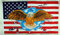Buddel-Bini Flagge Fahne ca. 90x150 cm : USA/Adler