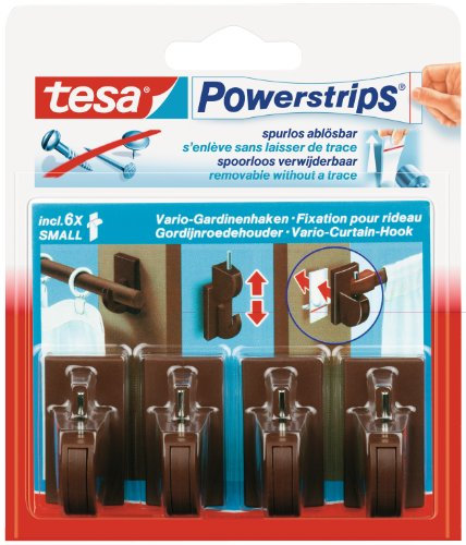 Tesa Vario-Gardinenhaken (1 Pack, braun)