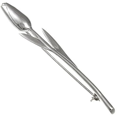 Broche en argent sterling en forme de tulipe avec écrin cadeau