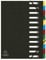 Exacompta 55121E Premium Ordnungsmappe Harmonika. Aus extra starkem Colorspan-Karton DIN A4 12 Fächer und 2 Gummizüge mit Indexfenster und dehnbarem Rücken Register-Mappe schwarz [Office Product]