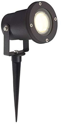 Brilliant lampe Janko LED piquet de sol extérieur 32cm noir | 1x LED-PAR51, GU10, lampe à réflecteur LED 3W incluse, 250lm, 3000K | Classe de protection IP: 44 - étanche aux éclaboussures | Écono
