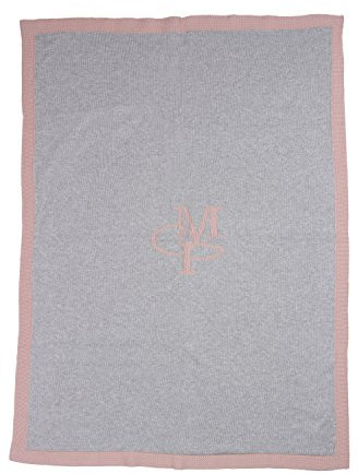 Marc O´Polo Babydecke Strickdecke Girl Newborn 70 x 100 cm grau-rosa
