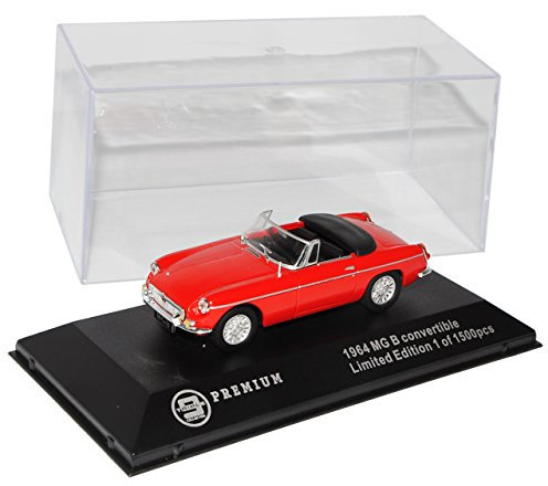 Ixo MG B Convertible Rot limitiert Triple 9 1/43 Modell Auto mit individiuellem Wunschkennzeichen
