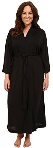 Natori Women's Shangri-La Robe,Black,Medium