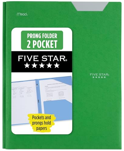 Five Star Stay-Put Pocket Folder, 11.62 x 9.31 x .25 Inches, Green (72111)