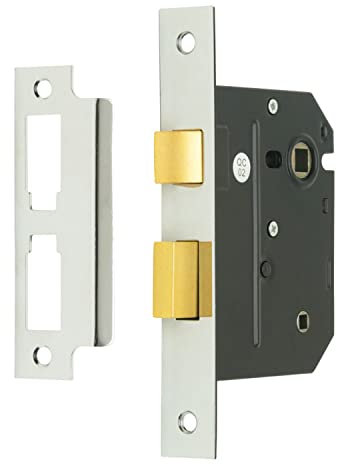Sterling MLB330N 3 Lever Bathroom Sashlock 3-inch/76mm - Nickel